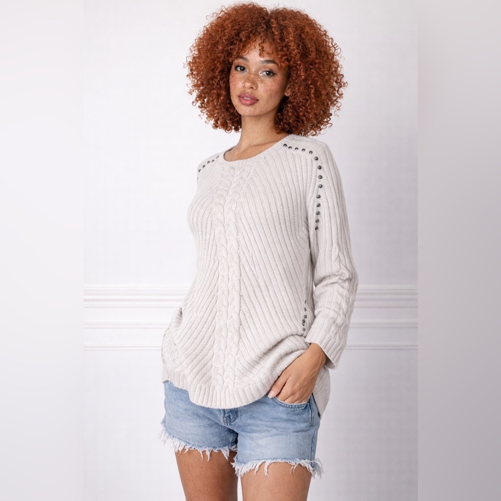 Philosophy Open Weave Knit Sweater - Cream